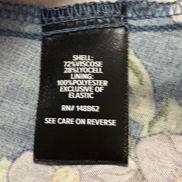 Torrid Dress Challis Sweetheart 1X Blue Floral Pockets Midi  Fit Flare Cottage - Picture 5 of 9